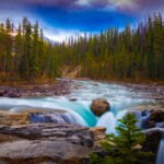 Sunwapta Falls, which is located in Jasper National Park in Alberta, Canada