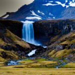 Svöðufoss-The waterfall itself isn’t the tallest at just 10 meters, but its charm lies in the setting. It tumbles gracefully off a cliff made of stunning basalt columns, creating a powerful contrast between the dark rock and the soft, flowing water.