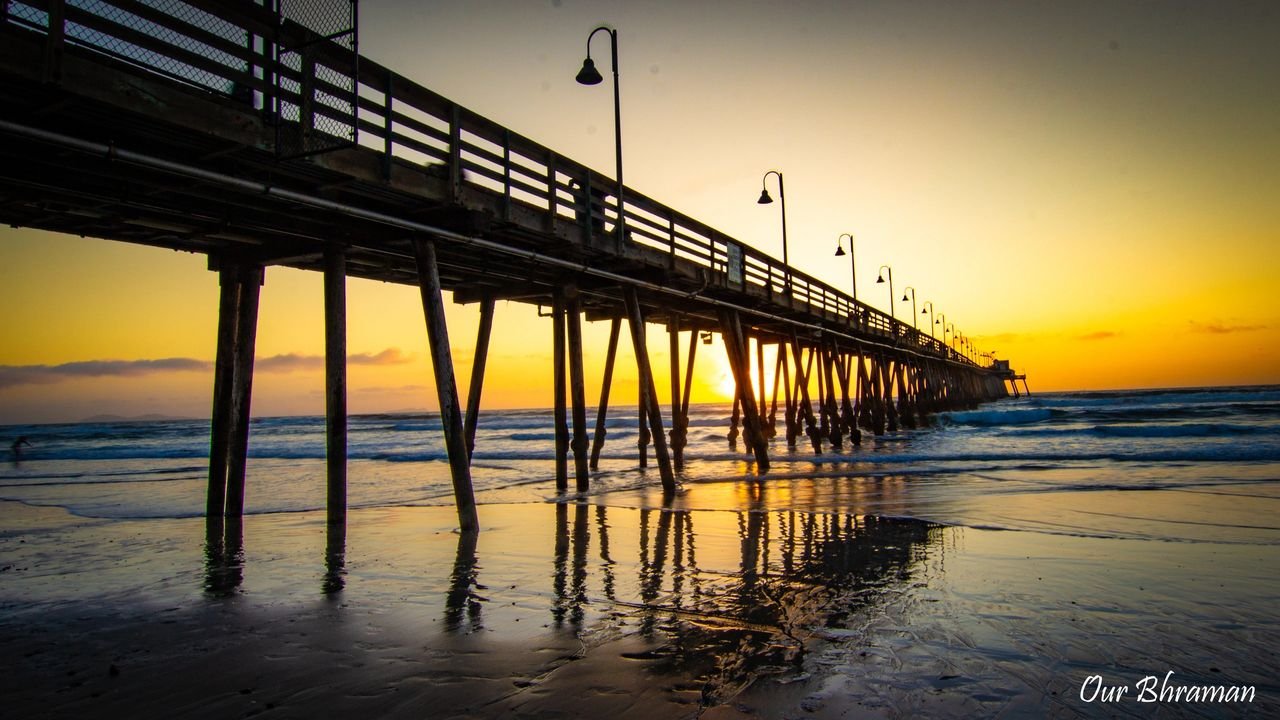 California The Imperial Beach Pier, with its long wooden planks stretching nearly 1,500 feet into the Pacific
