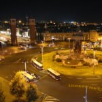 Night view of Plaça d'Espanya