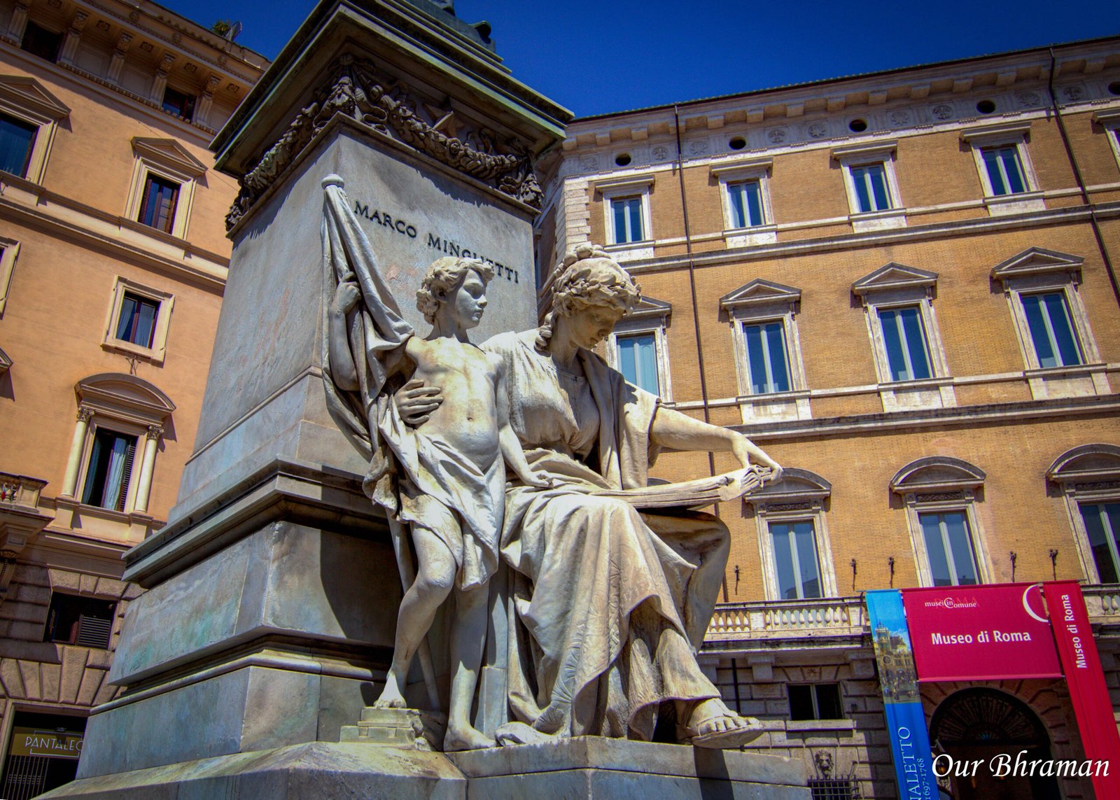 Monument to Marco Minghetti in Piazza San Pantaleo,