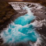 Iceland Brúarfoss Waterfall