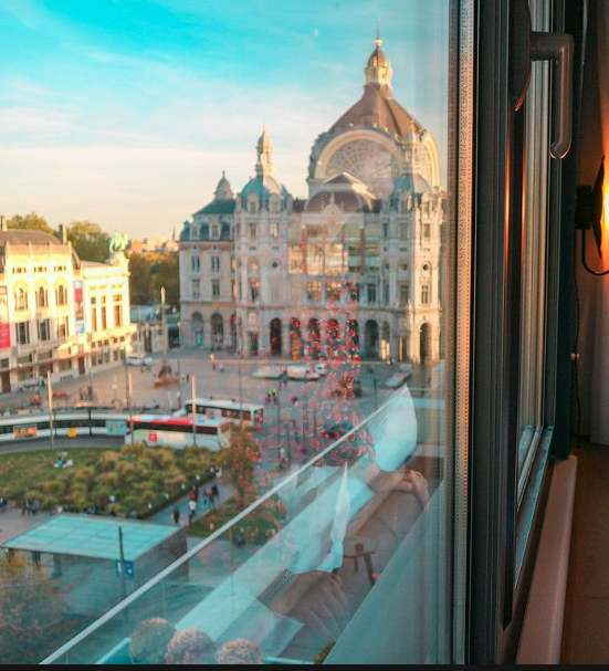 Antwerp Belgium view from hotel